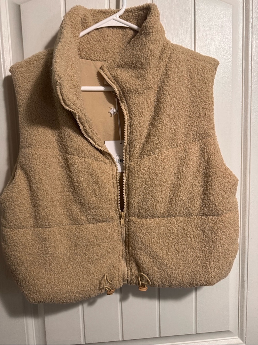 NWT Beige Sherpa Fleece Vest - Women’s Cozy Vest